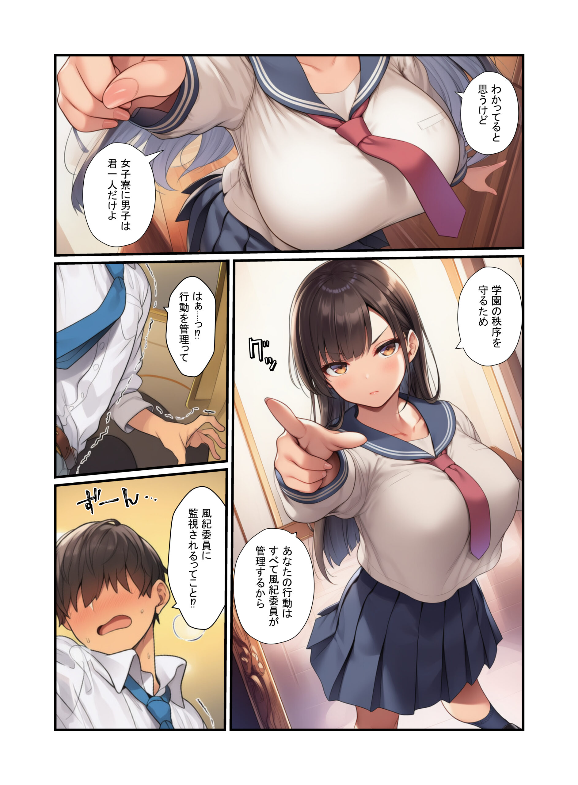 絶頂ハーレム学園！風紀委員の美少女と濃厚中出し 体験版7